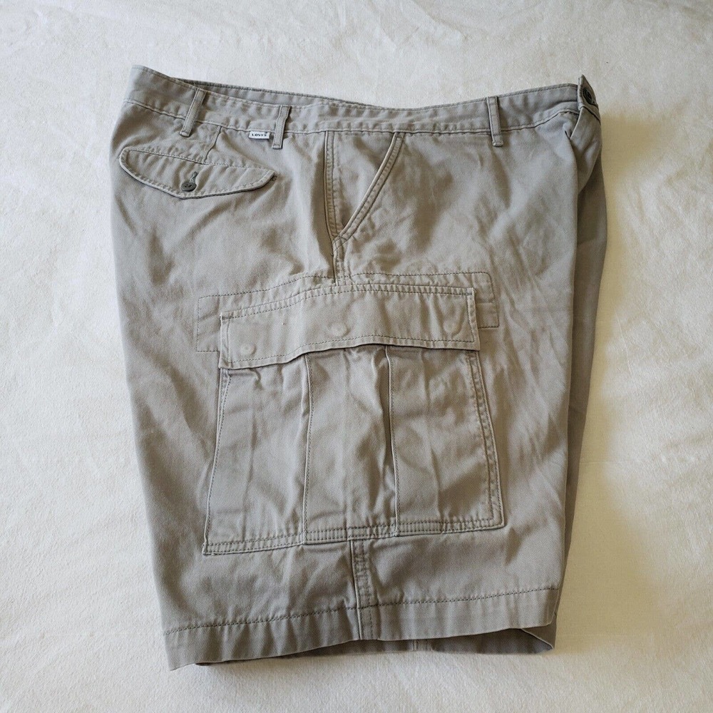 Levi's Original Jeans Men's Size 40 Beige Cargo Shorts 100% Cotton - Picture 5 of 9